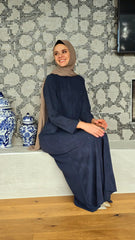 Blue Swarovski Formal Abaya