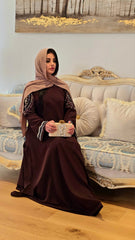 Chocolate brown luxury abaya