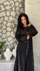 Midnight Organza Abaya Set