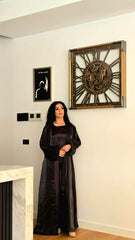 Midnight Organza Abaya Set