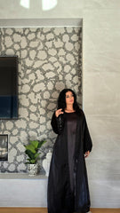 Midnight Organza Abaya Set