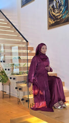 Rose Organza Abaya Set
