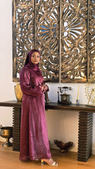 Rose Organza Abaya Set