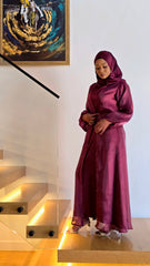 Rose Organza Abaya Set