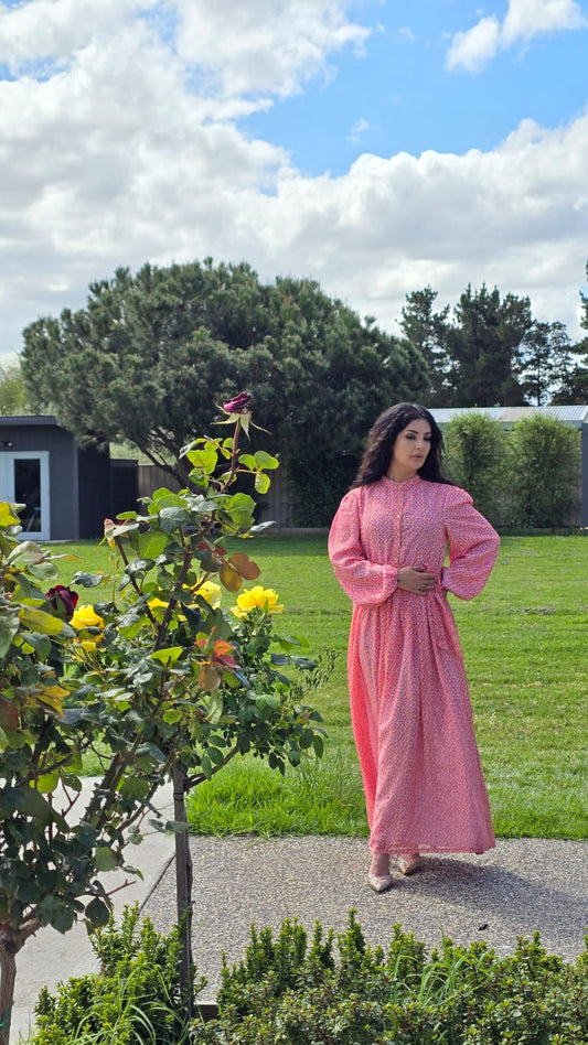 Pink Illusion Maxi Dress