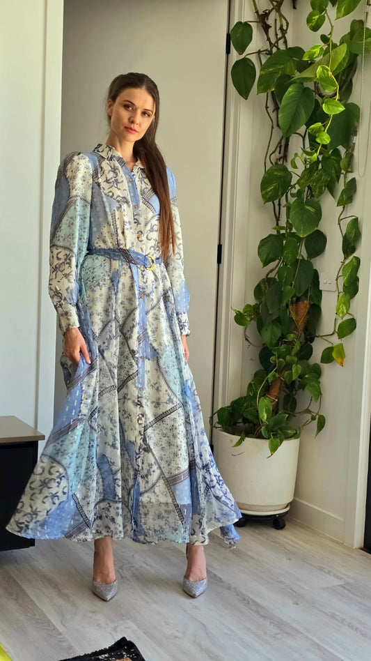 Blue Reverie Shirt Dress