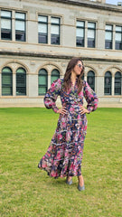 Twilight Bloom Lace Tiered Dress