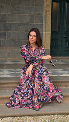 Twilight Bloom Lace Tiered Dress