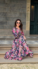 Twilight Bloom Lace Tiered Dress