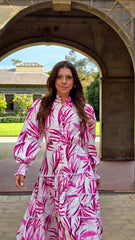 Pink Mirage Tiered Dress