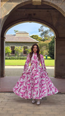 Pink Mirage Tiered Dress