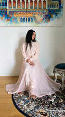 Peach Check Shirt Dress