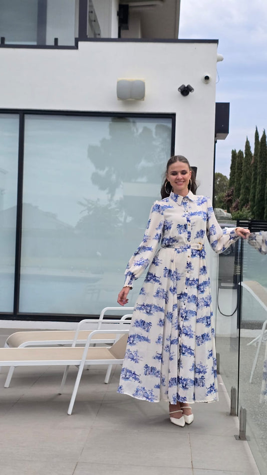 Blue Horizon Shirt Dress