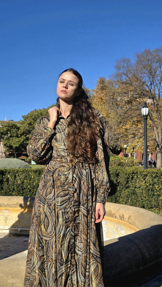 Bronze Mirage Shirt Dress