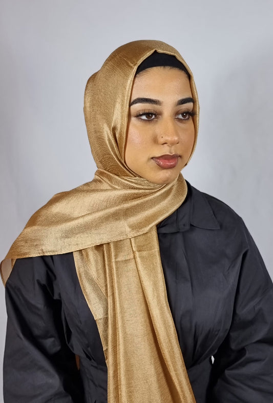 Silk Linen Hijab Mocha