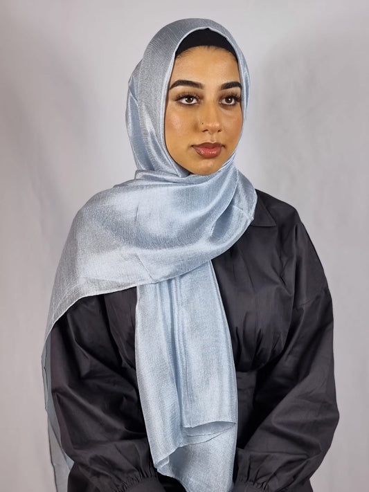 Silk Linen Hijab Grey