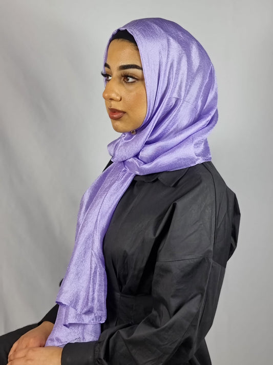 Silk Linen Hijab Violet