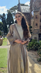 Olive Organza Abaya Set