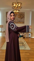 Chocolate brown luxury abaya