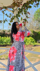 Coral Garden Dress