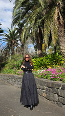 Black Tier Maxi Skirt