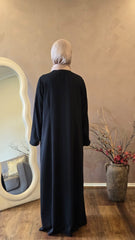 Black Embroidered Classy Abaya