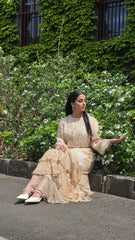 Champagne Garden Ruffle Dress