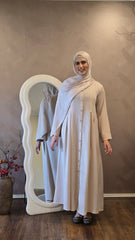 Regal Fold Nude Abaya