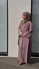 Blush Lace Abaya Set