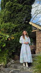 Floral Whimsy Lace Tiered Dress