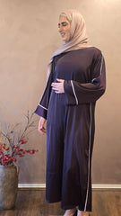 Dark Purple Veil Closed Abaya