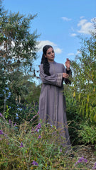 Serene Mauve Embroidered Abaya