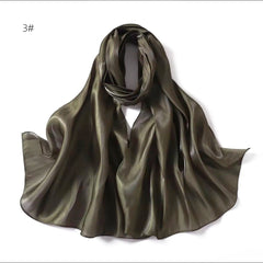 Silk Organza Hijab Dark Olive