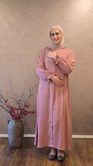 Classic Blush Gathered Sleeves Abaya