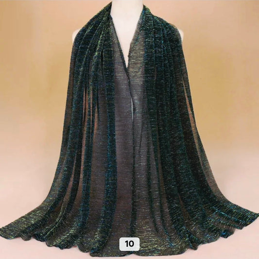 Peacock Shimmer Lurex Viscose Hijab