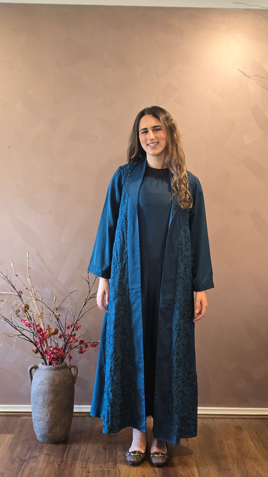 Embroidered Teal Set