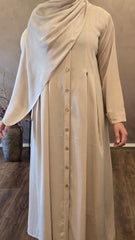 Regal Fold Nude Abaya