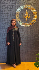 Black Ember Embellished Abaya
