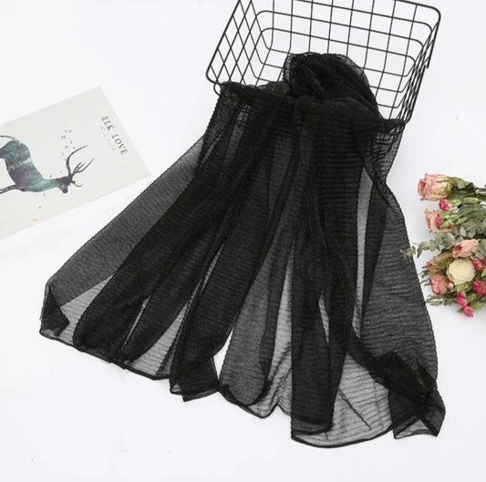 Black Shimmer Lurex Viscose Hijab