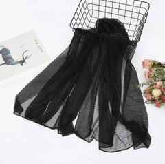 Black Shimmer Lurex Viscose Hijab