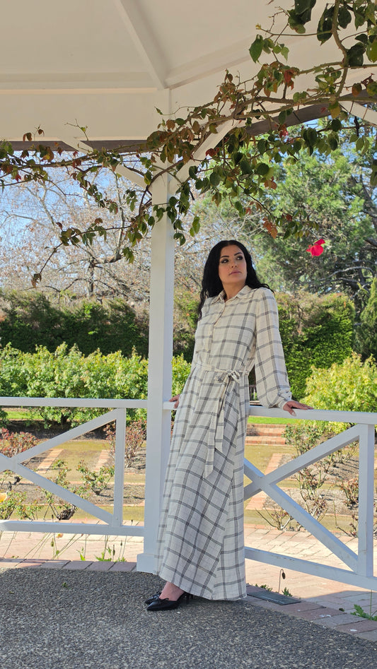 The Checkline Shirt Dress