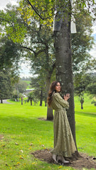 Sage Whisper Regency Lace Dress