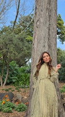 Sage Whisper Regency Lace Dress