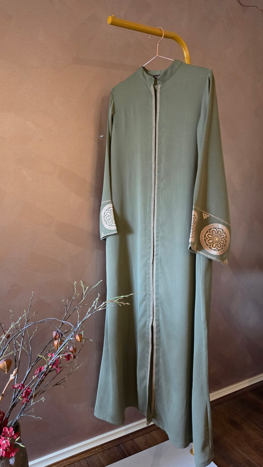 Sage Grace Embroidered Abaya