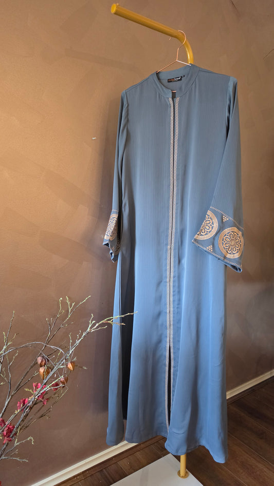 Azure Grace Embroidered Abaya