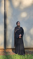 Noir Pleatline Abaya