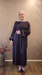 Dark Purple Veil Closed Abaya