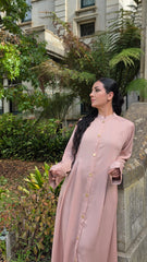 Blush Nude Regal Fold Abaya