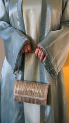 Frosted Blue Crystal Abaya Set