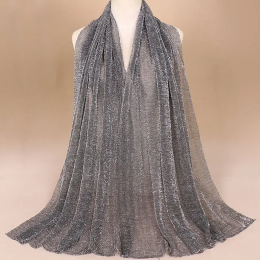 Charcoal Shimmer Lurex Viscose Hijab